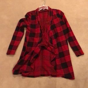 The Limited Red Plaid Wrap